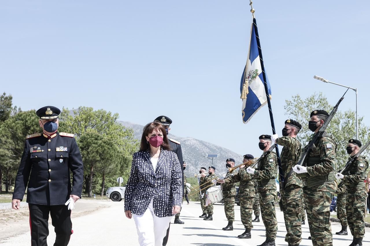 Δήλωση της Προέδρου της Δημοκρατίας Κατερίνας Σακελλαροπούλου μετά την επίσκεψή της στην XXV Τεθωρακισμένη Ταξιαρχία στο Πετροχώρι Ξάνθης